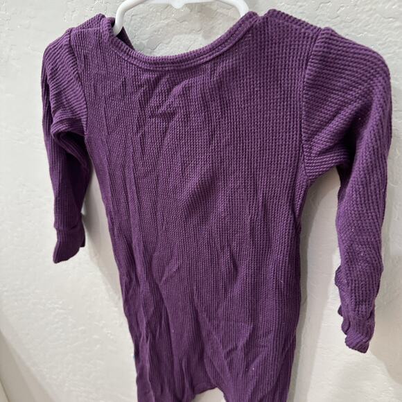 Posh Peanut Purple Waffle Footie Zipper Pajamas - Picture 5 of 8